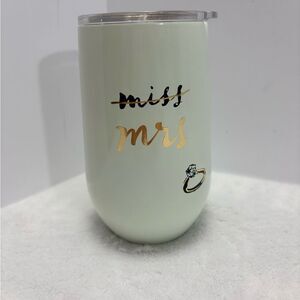 Kate Spade Miss - Mrs Bridal Wedding Insulated Tumbler w/ Lid Wine Gift Shower